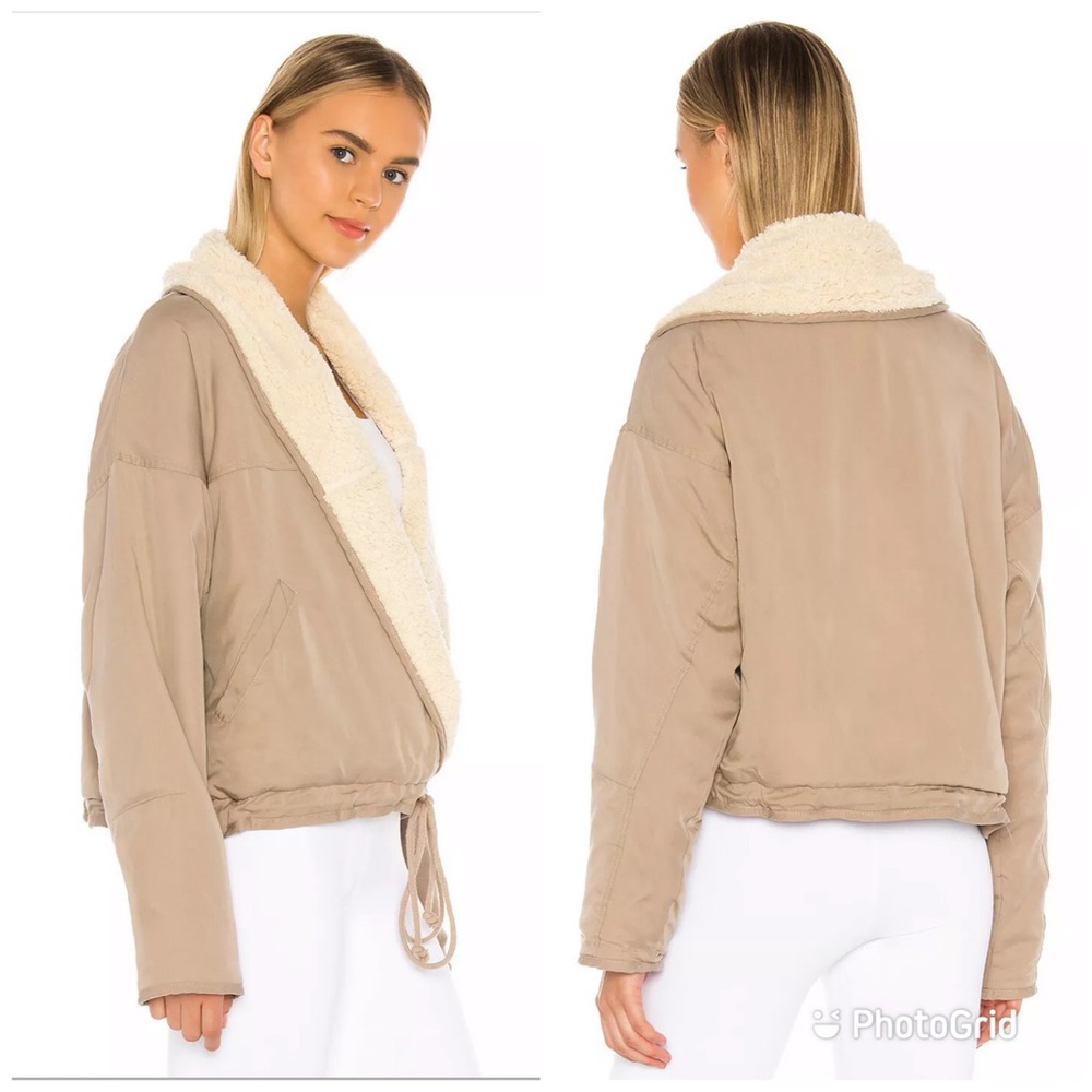 Free People Mix It Up Reversible Sherpa Tie Jacket - Picture 2 of 8